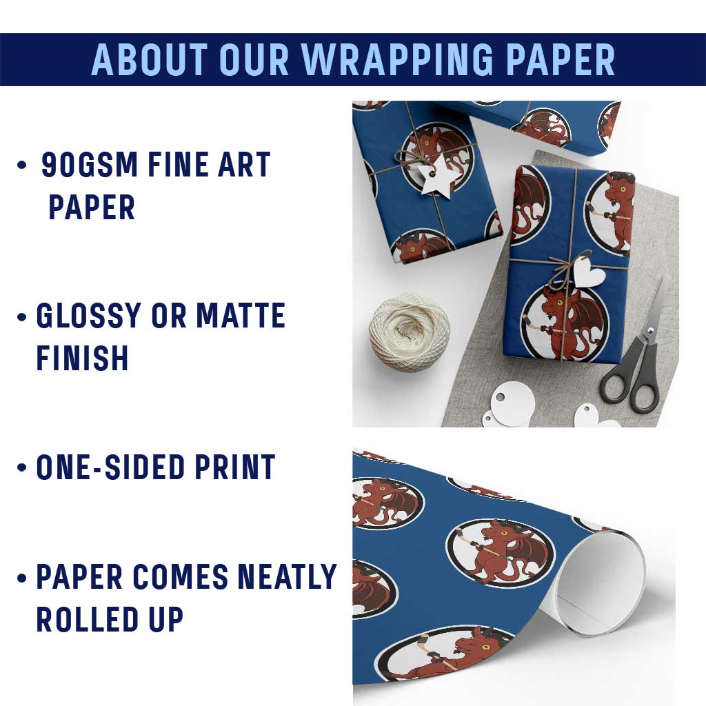Funny Cryptid Sports Gift Wrapping Paper Roll Jersey Devil Playing Ice Hockey TS12 Print Your Wear