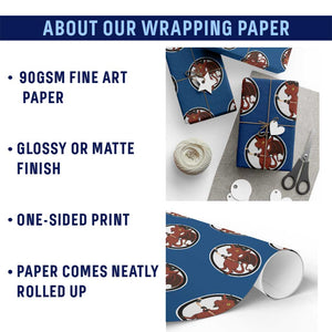 Funny Cryptid Sports Gift Wrapping Paper Roll Jersey Devil Playing Ice Hockey TS12 Print Your Wear