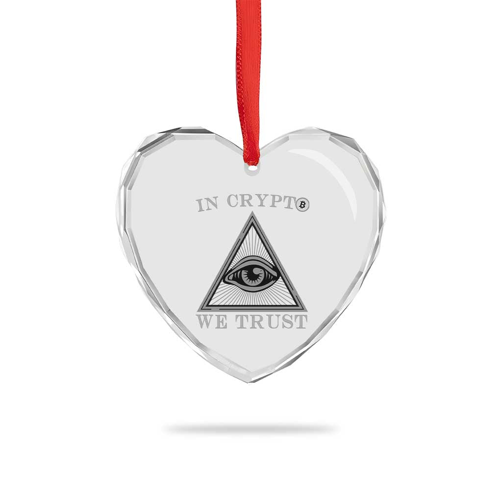 Funny Crypto Heart Crystal Glass Ornament In Crypto We Trust Bitcoin Cryptocurrency TS02 Print Your Wear