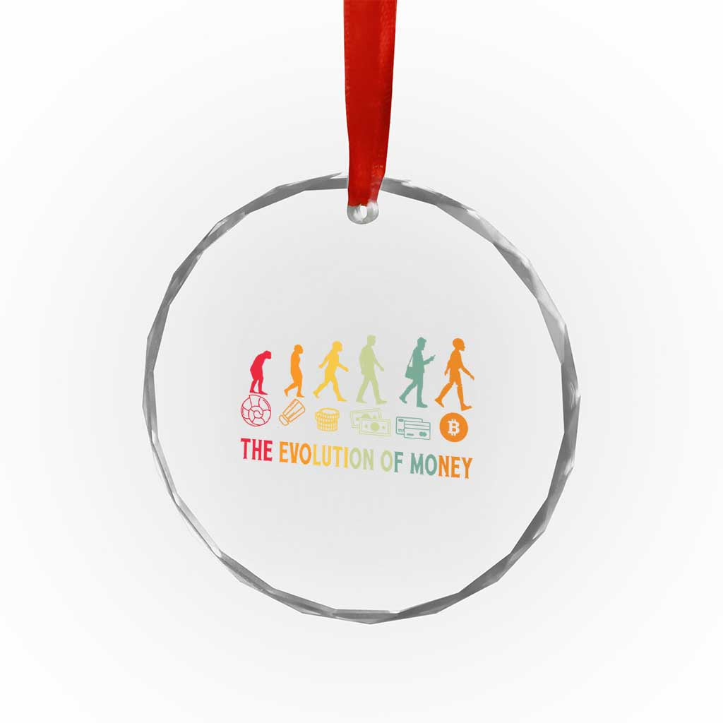 Funny Crypto Investing Crystal Glass Ornament The Evolution Of Money Bitcoin BTC Cryptocurrency TS02 Print Your Wear
