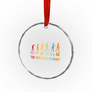 Funny Crypto Investing Crystal Glass Ornament The Evolution Of Money Bitcoin BTC Cryptocurrency TS02 Print Your Wear