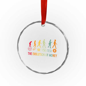 Funny Crypto Investing Crystal Glass Ornament The Evolution Of Money Bitcoin BTC Cryptocurrency - Print Your Wear