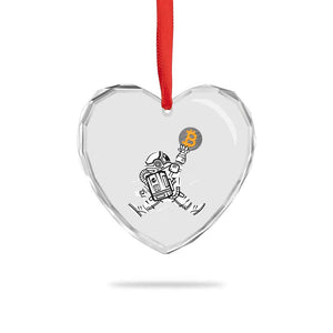 Funny Crypto Investing Heart Crystal Glass Ornament Bitcoin HODL BTC Astronaut Trader TS02 Print Your Wear