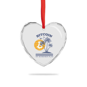 Funny Crypto Investing Heart Crystal Glass Ornament Bitcoin My Retirement Plan TS02 Print Your Wear