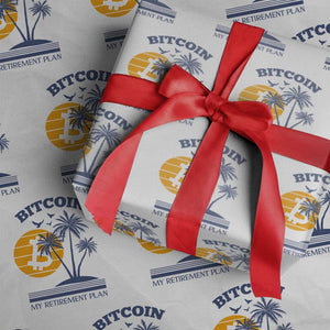 Funny Crypto Investing Wrapping Paper Roll Bitcoin My Retirement Plan TS02 White Print Your Wear