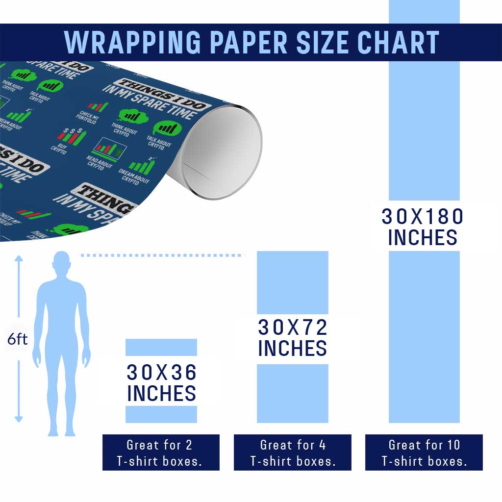 Funny Crypto Investing Wrapping Paper Roll Things I Do In My Spare Time Trading TS02 Print Your Wear