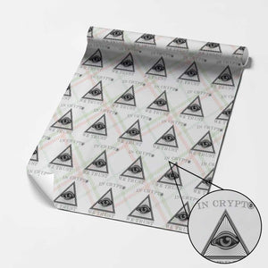 Funny Crypto Wrapping Paper Roll In Crypto We Trust Bitcoin Cryptocurrency TS02 Christmas Plaid Print Your Wear
