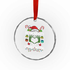 Funny Crystal Glass Ornament On The Naughty List And I Regret Nothing TS10 Print Your Wear