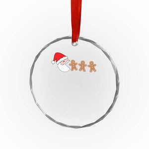 Funny Crystal Glass Ornament Santa Eating Gingerbread Men Gamer Men Women Kids TS10 Print Your Wear