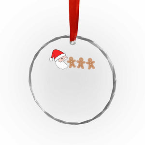 Funny Crystal Glass Ornament Santa Eating Gingerbread Men Gamer Men Women Kids TS10 Print Your Wear