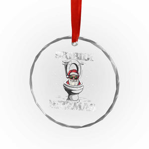 Funny Crystal Glass Ornament Skibidi Rizzmas Rizz Santa Toilet Kid Cool TS10 Print Your Wear