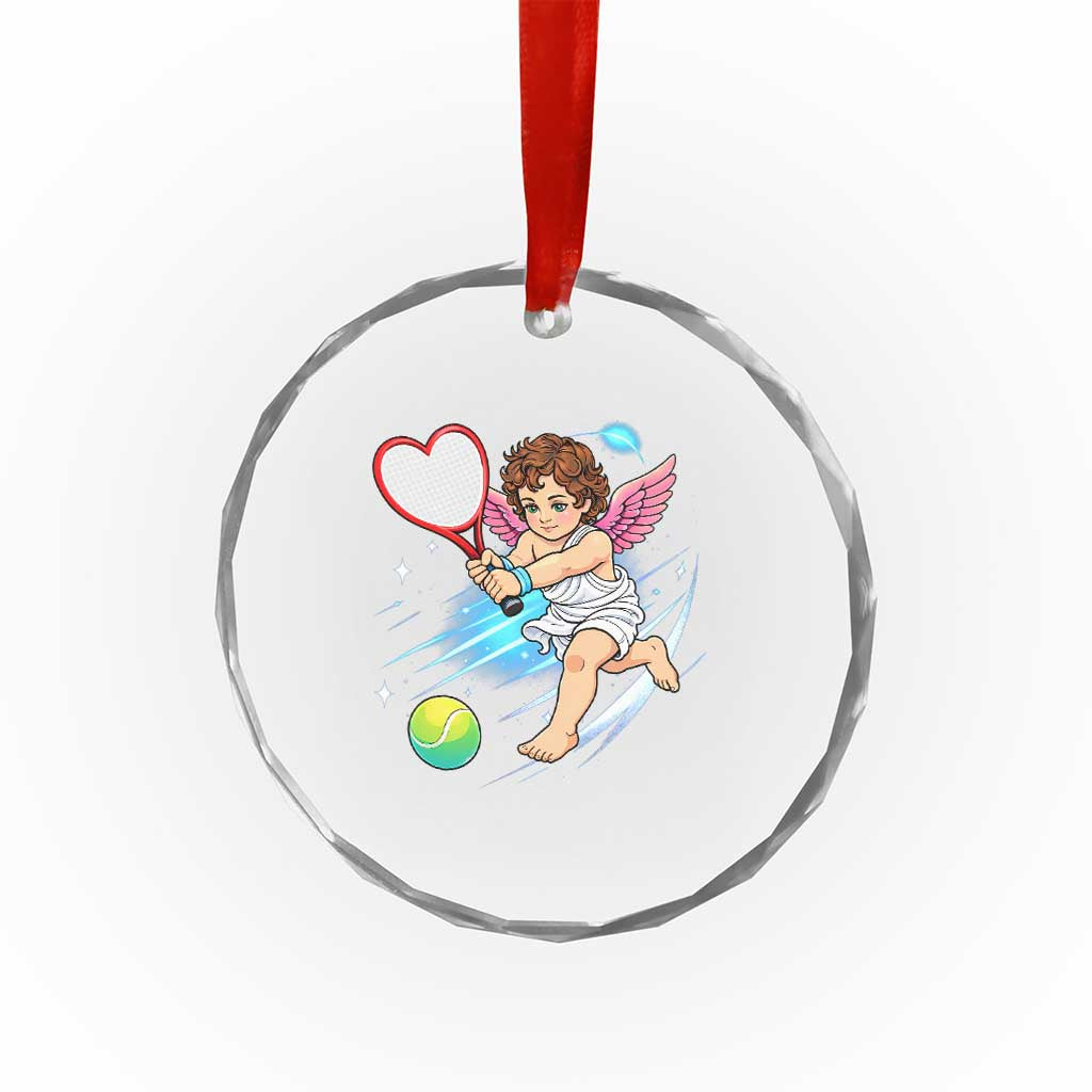 Funny Cupid Tennis Player Crystal Glass Ornament Valentines Day Gift TS12 Print Your Wear