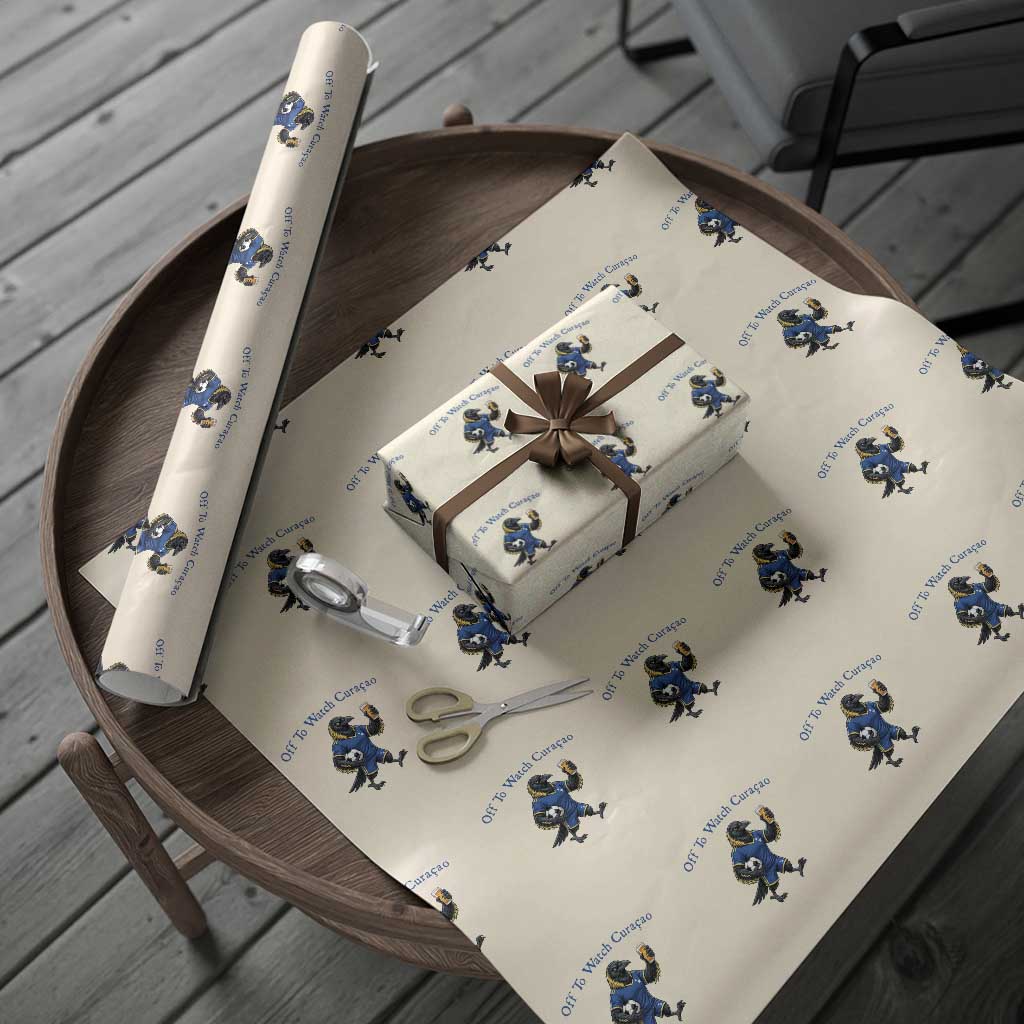 Funny Curacao Bird Soccer Fan Gift Wrapping Paper Roll Off To Watch Curaçao
