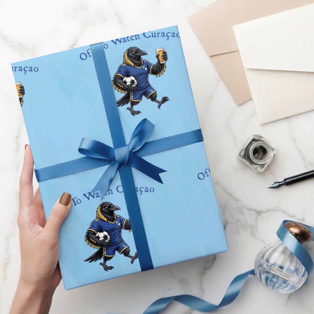 Funny Curacao Bird Soccer Fan Gift Wrapping Paper Roll Off To Watch Curaçao