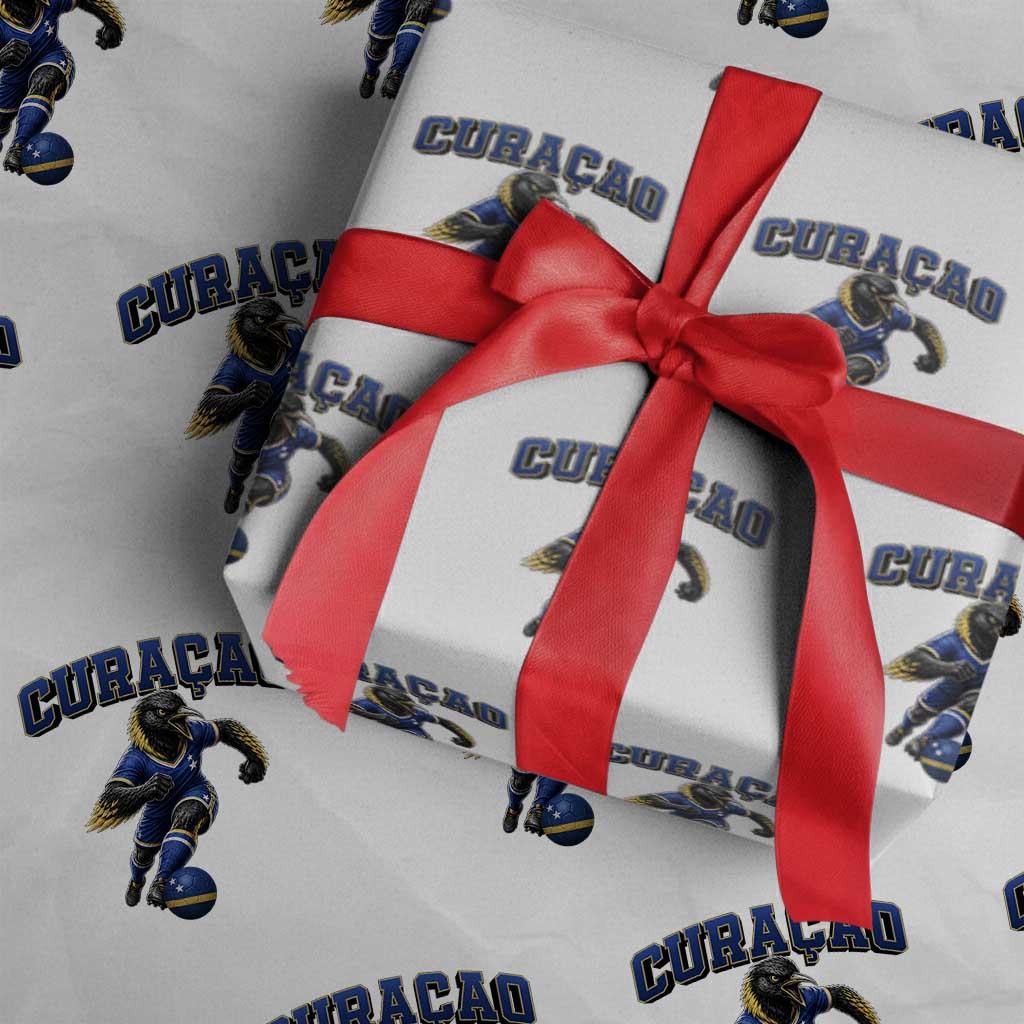 Funny Curacao Bird Soccer Lover Wrapping Paper Roll Caribbean Island Gift TS12 White Print Your Wear