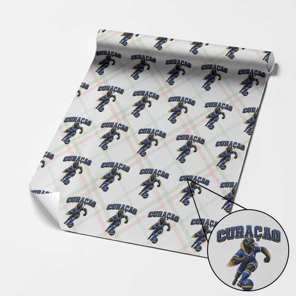 Funny Curacao Bird Soccer Lover Wrapping Paper Roll Caribbean Island Gift