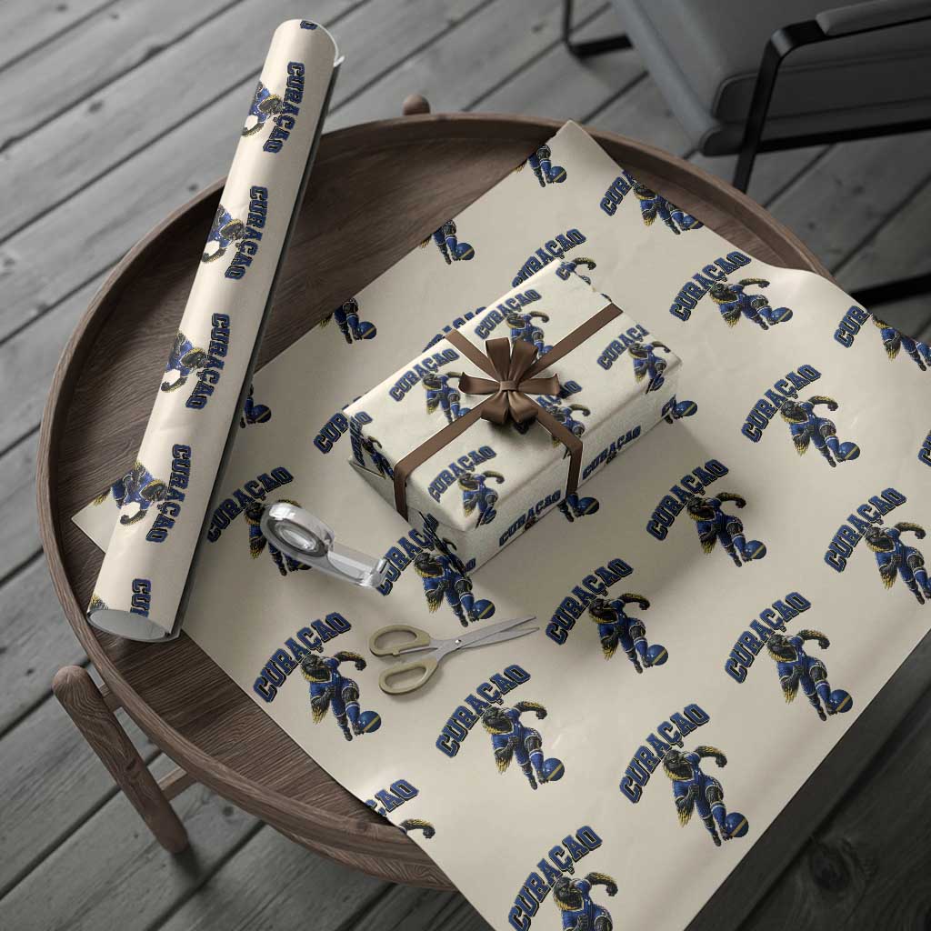 Funny Curacao Bird Soccer Lover Wrapping Paper Roll Caribbean Island Gift