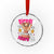 Funny Cute Girl Oktoberfest Crystal Glass Ornament Dirndle I Bin Nur Zum Feiern Da Party TS02 Transparent Glass 3'' Circle Print Your Wear