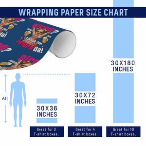 Funny Cute Girl Oktoberfest Wrapping Paper Roll Dirndle I Bin Nur Zum Feiern Da Party TS02 Print Your Wear