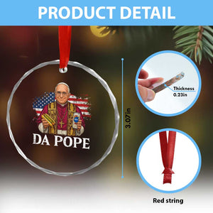 Funny Da Pope America Chicago Leo XIV Crystal Glass Ornament Hotdog And Beer TS11 Print Your Wear