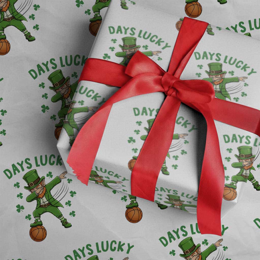 Funny Dabbing Leprechaun St Patricks Day Wrapping Paper Roll Days Lucky TS14 White Print Your Wear