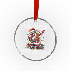 Funny Dabbing Santa Rizz Xmas Crystal Glass Ornament Skibidi Rizzmas Xmas Lights TS02 Print Your Wear