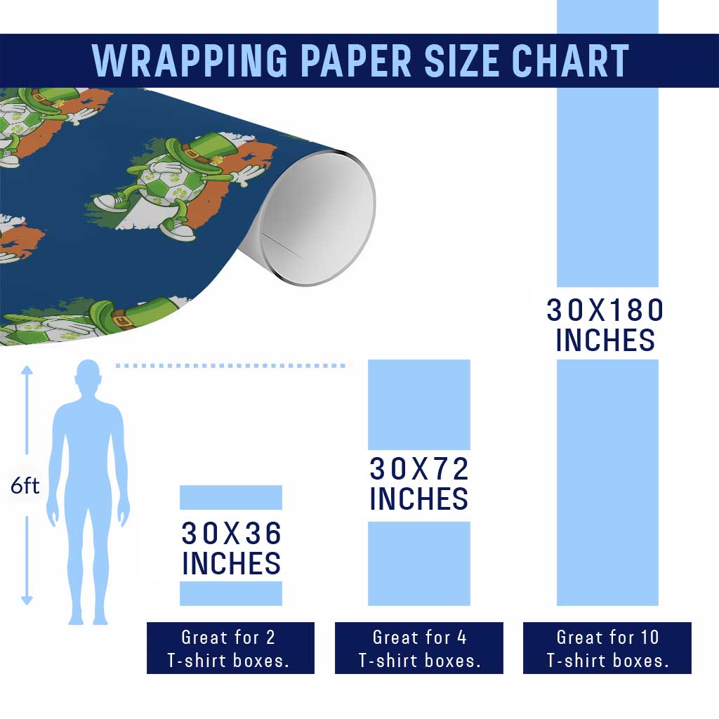 Funny Dabbing Soccer Ball Wrapping Paper Roll St Patricks Day TS12 Print Your Wear