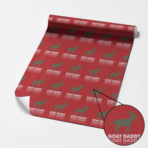 Funny Dad Wrapping Paper Roll Funny Goat Daddy Fathers Day Presents For Goat Lovers TS10 Red Print Your Wear