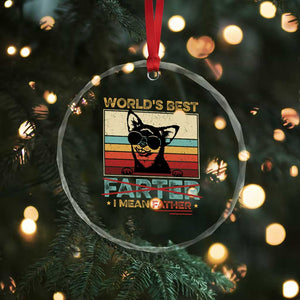 Funny Dad Dog Crystal Glass Ornament Fathers Day World's Best Farter I Mean Father TS10 Print Your Wear