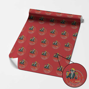 Funny Dad Tax Skeleton Wrapping Paper Roll Making Sure Its Not Poison Retro Food Humor Fathers Day Gift TS02 Red Print Your Wear