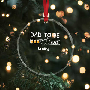Funny Dad To Be 2026 Loading Crystal Glass Ornament New Dad Beer Lover TS11 Print Your Wear