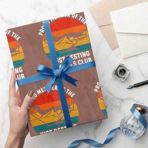 Funny Dad Wrapping Paper Roll Proud Member Of The Just Resting My Eyes Club TS14 Mocha Print Your Wear
