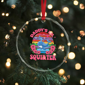 Funny Daddy's Lil Squirter Crystal Glass Ornament Cute Whale Inappropriate Embarrassing Adult Joke TS02 Print Your Wear