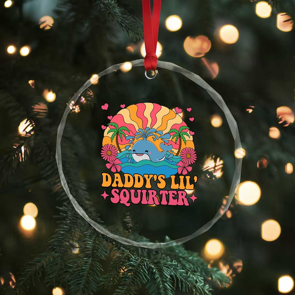 Funny Daddys Lil Squirter Crystal Glass Ornament Inappropriate Adult Humor Squirting Whale TS11 Print Your Wear