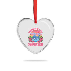 Funny Daddy's Lil Squirter Heart Crystal Glass Ornament Cute Whale Inappropriate Embarrassing Adult Joke TS02 Print Your Wear