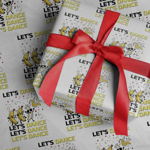Funny Dancing Banana Wrapping Paper Roll Lets Dance Silly Meme Graphic TS12 White Print Your Wear