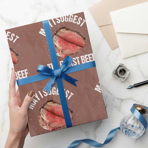 Funny Dank Meme Wrapping Paper Roll May I Suggest The Roast Beef TS10 Mocha Print Your Wear