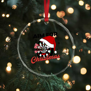 Funny Dart Player Aim For Christmas Crystal Glass Ornament Gift For Dartist TS12 Print Your Wear