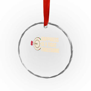Funny Darts Happiness Is A Tight Threesome Crystal Glass Ornament Vintage Dartist Gift TS12 Print Your Wear