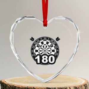 Funny Darts Max 180 Heart Crystal Glass Ornament Dartist Darts Lover Gift TS12 Transparent Glass 3'' Heart Print Your Wear