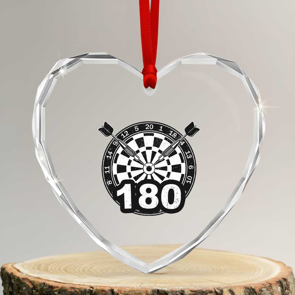Funny Darts Max 180 Heart Crystal Glass Ornament Dartist Darts Lover Gift TS12 Transparent Glass 3'' Heart Print Your Wear