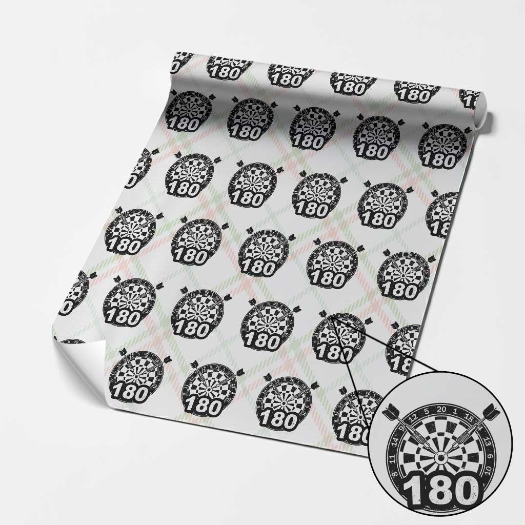 Funny Darts Max 180 Wrapping Paper Roll Dartist Darts Lover Gift TS12 Christmas Plaid Print Your Wear