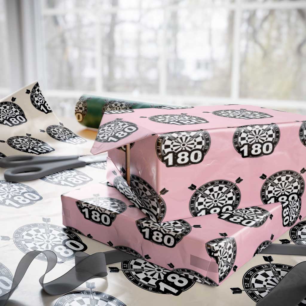 Funny Darts Max 180 Wrapping Paper Roll Dartist Darts Lover Gift TS12 Light Pink Print Your Wear