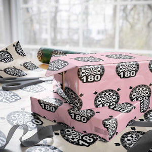 Funny Darts Max 180 Wrapping Paper Roll Dartist Darts Lover Gift TS12 Light Pink Print Your Wear