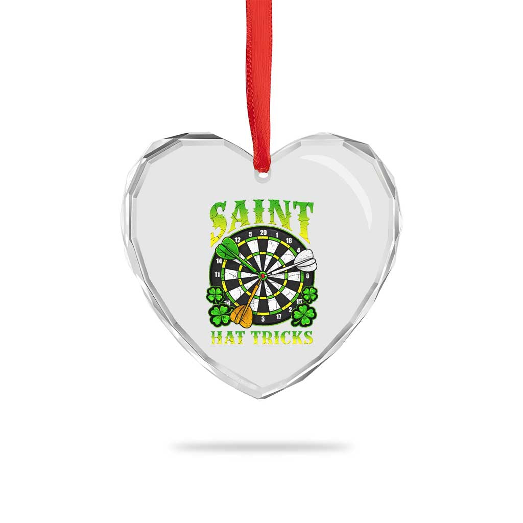 Funny Darts St Patricks Day Gift Heart Crystal Glass Ornament Saint Hat Tricks TS12 Print Your Wear