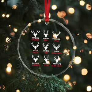 Funny Deer Hunting Crystal Glass Ornament Hunter of All Santa's Reindeer TS02 Print Your Wear