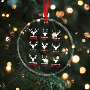 Funny Deer Hunting Crystal Glass Ornament Hunter of All Santa's Reindeer TS02 Print Your Wear