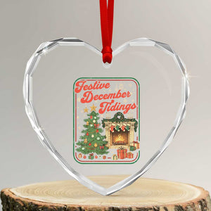 Funny Democrat Christmas Heart Crystal Glass Ornament Festive December Tiding Xmas Political Satire TS11 Transparent Glass 3'' Heart Print Your Wear