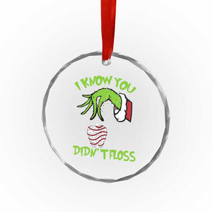 Funny Dental Christmas Crystal Glass Ornament I Know You Didnt Floss Dentist Holiday Humor TS02 Print Your Wear