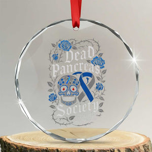 Funny Diabetes Type 1 Awareness Crystal Glass Ornament Dead Pancreas Society Sugar Skull - Print Your Wear
